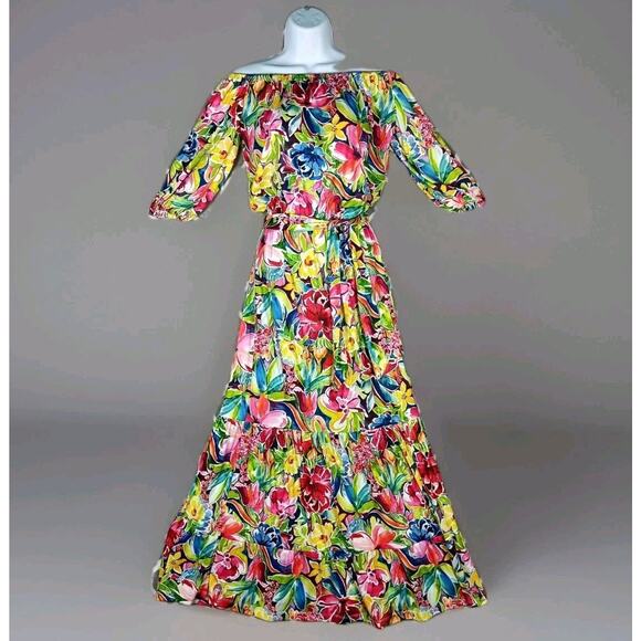 Alexia Admor Dresses & Skirts - Alexia Admor Dress Size XS Floral Off Shoulder Maxi Boho Tiered Resort